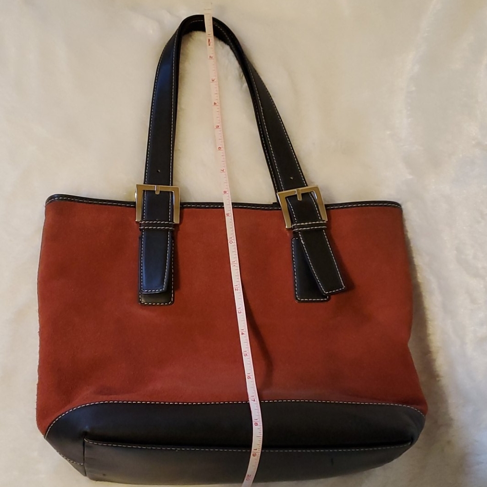 Preston & York Rust Suede & Leather Handbag - Picture 11 of 12